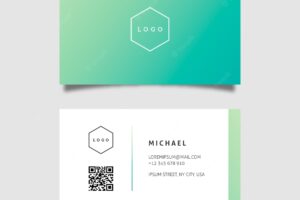 Professional gradient business card template