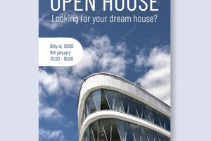 Professional walter real estate open house invitation