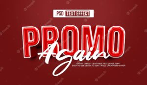 Promo again text style effect