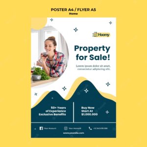 Property for sale flyer template