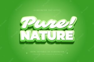 Pure nature text effect