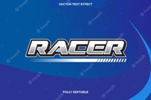 Racer text effect fully editable