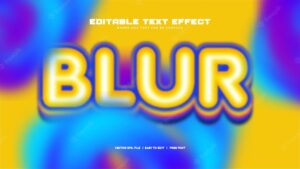 Rainbow blur text effect