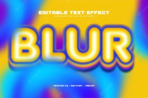 Rainbow blur text effect