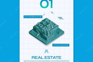Real estate architecture poster template