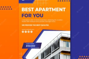 Real estate and building poster template
