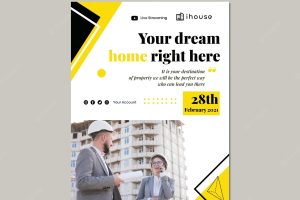 Real estate and building poster