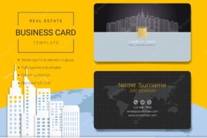 Real estate business card or name card template.