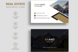Real estate business card template design