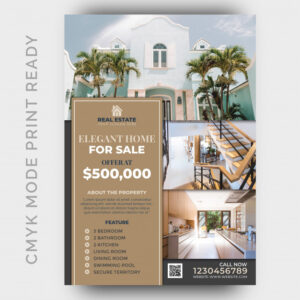 Real estate business flyer design template