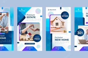 Real estate business instagram stories collection