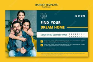 Real estate concept horizontal banner style