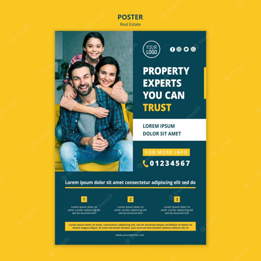 Real estate concept poster style