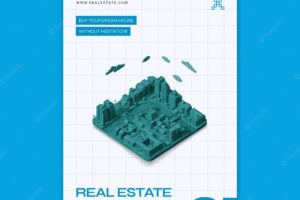 Real estate concept poster template