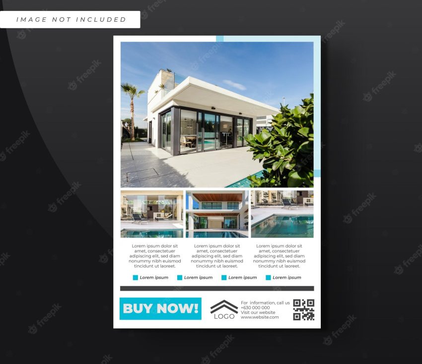 Real estate design flyers template