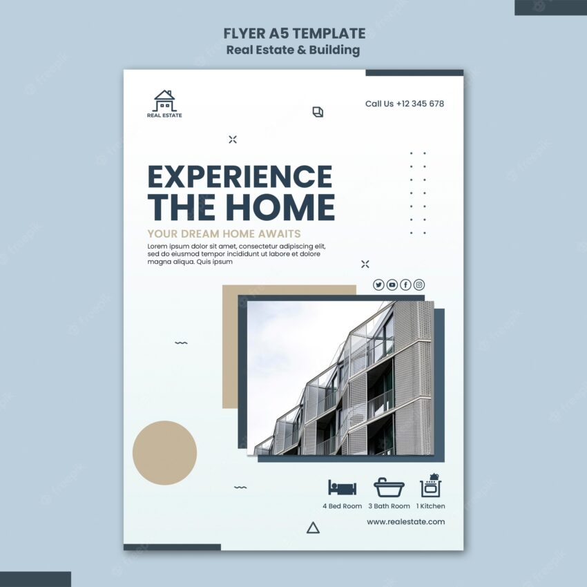 Real estate dream home flyer template