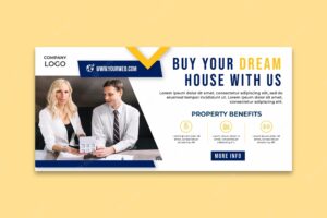 Real estate dream house banner template