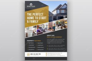 Real estate flyer brochure template