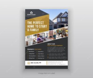 Real estate flyer brochure template