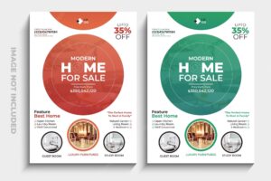 Real estate flyer template for selling a home property