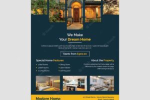 Real estate, home, corporate business flyer template design
