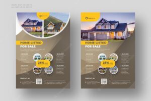 Real estate home sale flyer template, corporate business flyer, property flyer leaflet template,