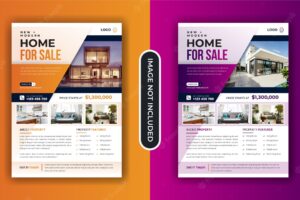 Real estate home sale flyer template
