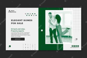 Real estate horizontal banner template