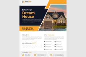 Real estate house business flyer template and brochure design