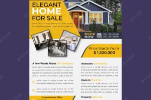 Real estate house flyer template