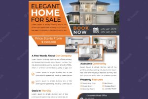 Real estate house flyer template