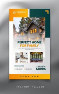 Real estate house property agency instagram and facebook story template