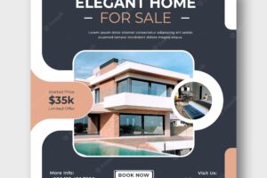 Real estate house property social media or instagram post template