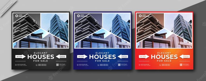 Real estate house property social media or instagram square posttemplate