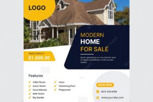 Real estate house social media instagram post or web banner