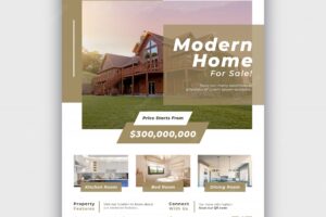 Real estate modern flyer template