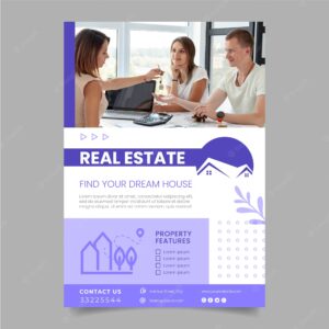 Real estate poster template