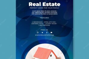 Real estate poster template