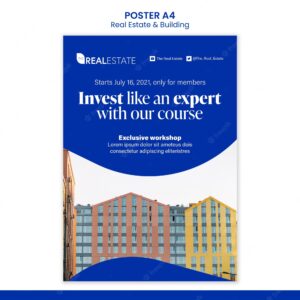 Real estate poster template