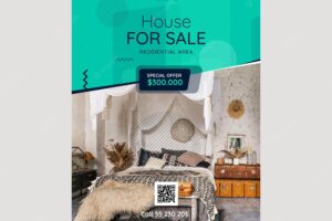 Real estate poster template