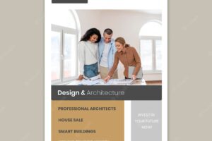 Real estate print template with photo