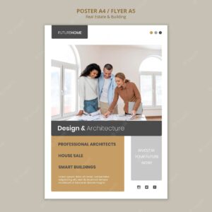 Real estate print template with photo