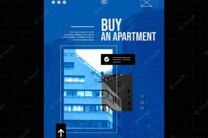 Real estate project poster template