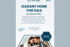 Real estate sale vertical flyer