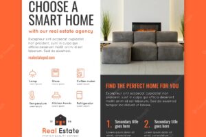 Real estate squared flyer template