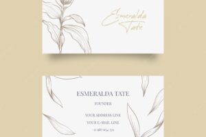 Realistic business card template