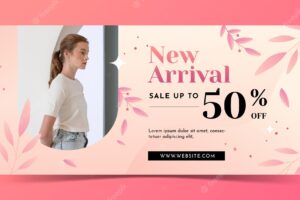 Realistic fashion collection sale banner