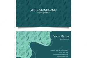 Realistic floral business card design