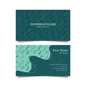 Realistic floral business card design