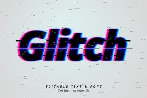 Realistic glitch text effect